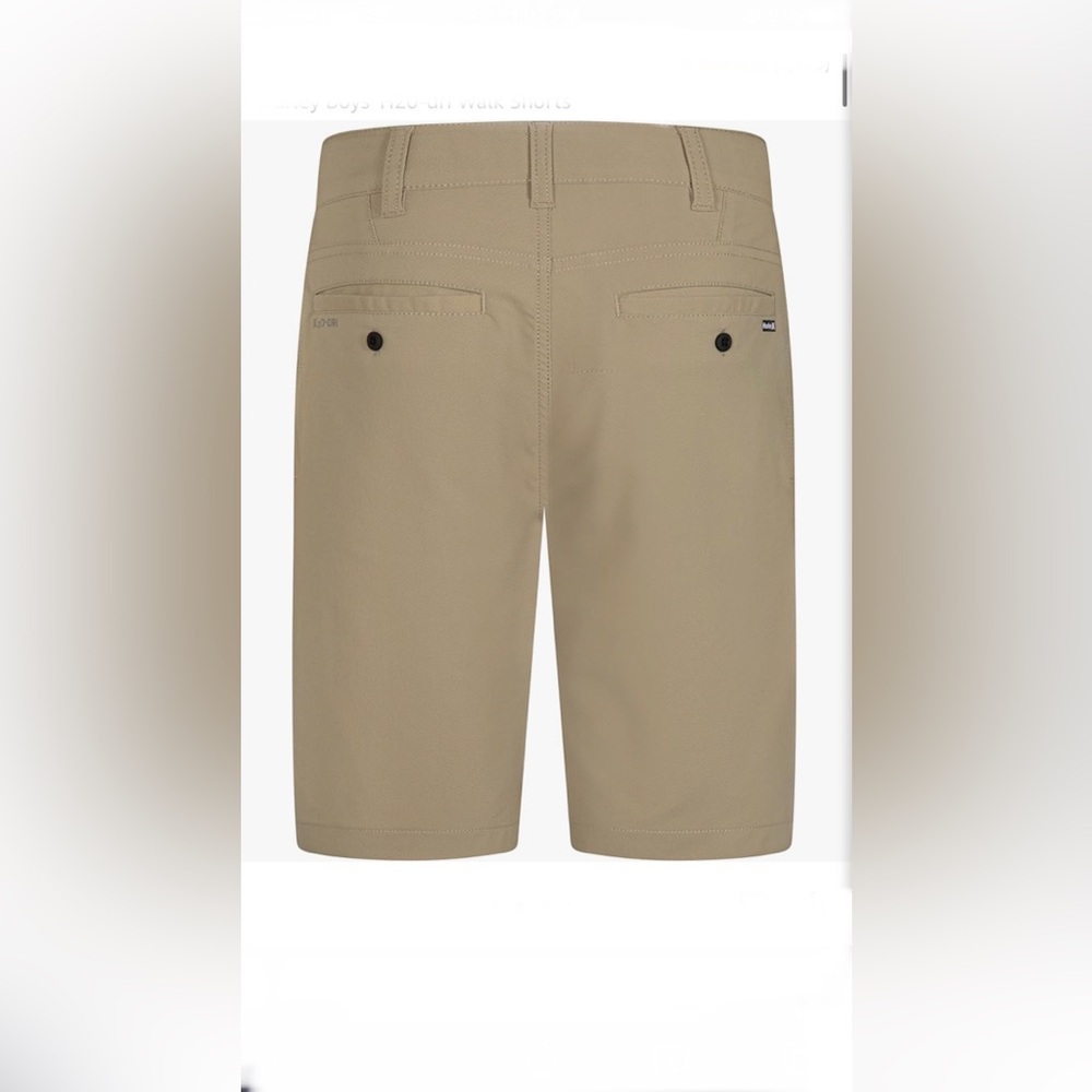 Hurley Boys' H20-dri 2-way stretch khaki school uniform Shorts size 16 brand new